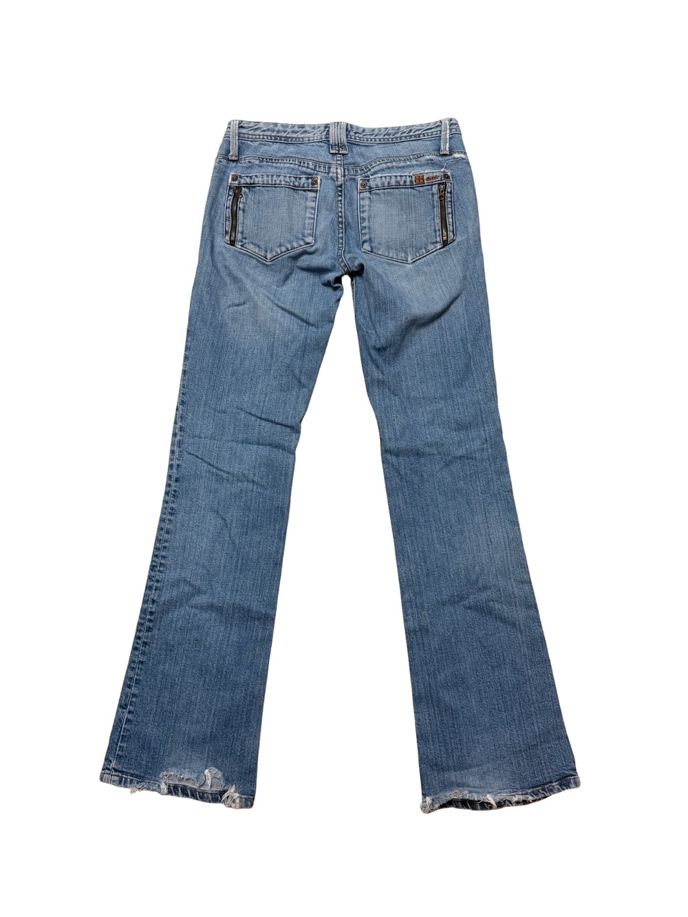 Salt Mercer Street Low Rise Distressed Bootcut Flare Blue Jeans Size S 28x31 - Picture 3 of 7